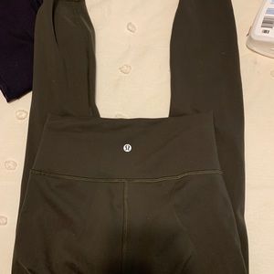 Lululemon Wunder Train in Olive Green